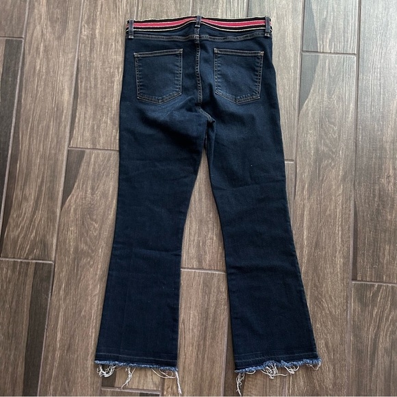 Veronica Beard Carolyn 10" Baby Boot Crop Fray Hem Jeans in Dark Slate Sz 30 - Picture 6 of 11